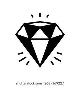 Icono del Vector de la piedra preciosa que puede modificar o editar fácilmente
