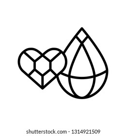 Gemstone vector illustration, Isolated line design icon