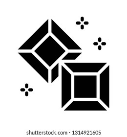 Gemstone vector illustration, Isolated solid design icon