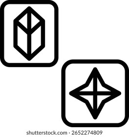 Gemstone Vector Line Icon Design