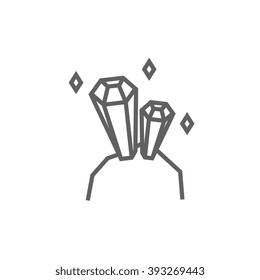 Gemstones line icon.