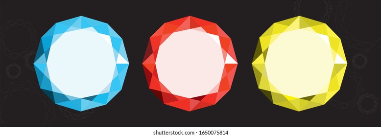 
Gemstones on a black background