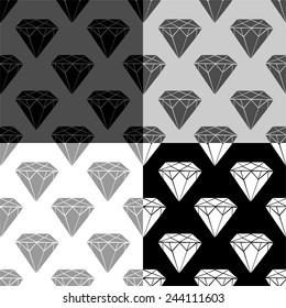 Gemstones seamless pattern