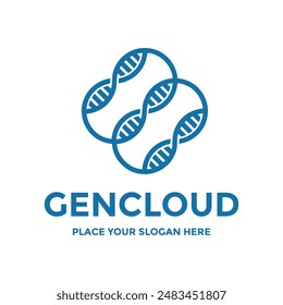 Gen cloud vector logo template. This design use gen and could symbol. Sutable for business.