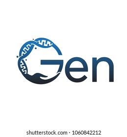 Gen Dna Logo Ilustration Stock Vector (Royalty Free) 1060842212 ...