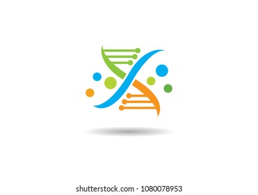 Gen DNA logo vector icon template