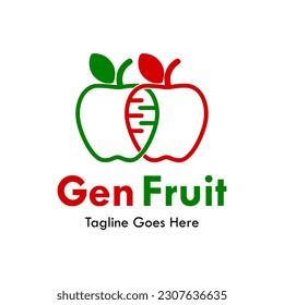 gen fruit design logo template illustration