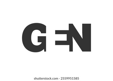 GEN logo design. Initial letter G E N bold font style for tech startups, consulting, corporate branding. Creative company name, headlines typography identity, trendy logotype. Vector illustration.