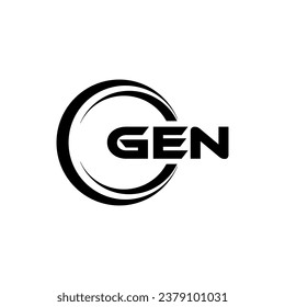 GEN Logo Design, Inspiration for a Unique Identity. Modern Elegance and Creative Design. Watermark Your Success with the Striking this Logo.