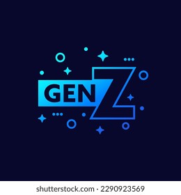 gen z design on dark, vector