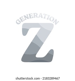 Gen Z, Generation Z, 2000's Kid, Future Generation, Gen Z Logo, New Generation, Young People, 2020 Vector Text Illustration	