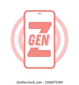 Gen Z, Generation Z, 2000's Kid, Future Generation, Gen Z Logo, New Generation, Gen Alpha, Young People, 2020 Vector Text Illustration	