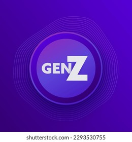 gen z vector design on blue