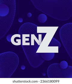 gen z vector design on blue background