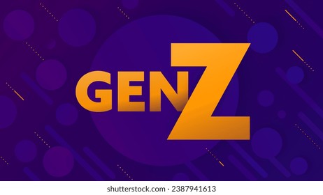 gen z vector design on abstract background