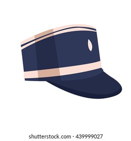 Gendarme cap. French police hat isolated on white background