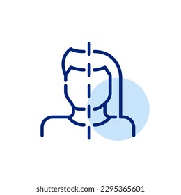 Gender affirmation surgery. Pixel perfect, editable stroke line icon, transparent background
