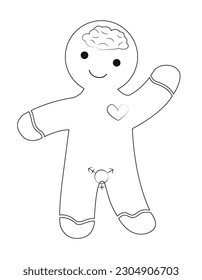 gender bread ginger bread person illustration