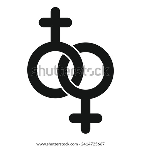 Gender chain support icon simple vector. Human move. Portrait trans agender