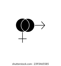 Gender concept line icon. Simple element illustration. Gender concept outline symbol design.