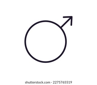 Gender concept. Single premium editable stroke pictogram perfect for logos, mobile apps, online shops and web sites. Vector symbol isolated on white background. 