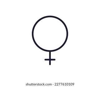 Gender concept. Single premium editable stroke pictogram perfect for logos, mobile apps, online shops and web sites. Vector symbol isolated on white background. 