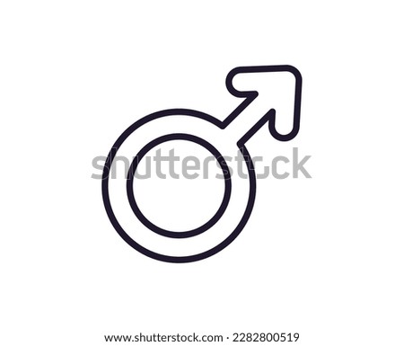 Gender concept. Single premium editable stroke pictogram perfect for logos, mobile apps, online shops and web sites. Vector symbol isolated on white background. 