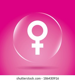 Gender design over pink background, vector illustration