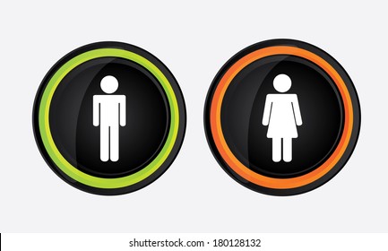gender design over white background. vector illustration