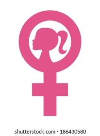 Gender design over white background, vector illustration