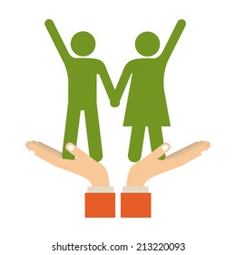 Gender  design over white background, vector illustration