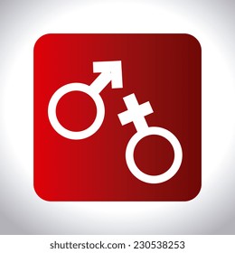 Gender design over white background,vector illustration