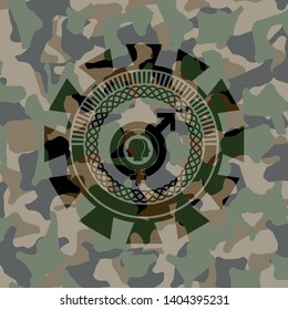 gender dysphoria icon inside camouflage texture