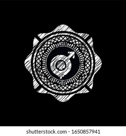 ícono de disforia de género dentro del emblema de tiza