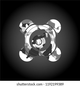 gender dysphoria icon inside grey camo texture