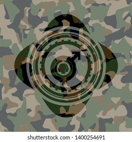 gender dysphoria icon on camouflage texture