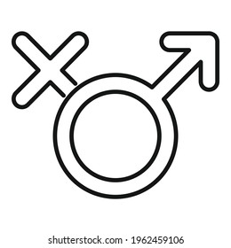 Gender Empowerment Icon. Outline Gender Empowerment Vector Icon For Web Design Isolated On White Background