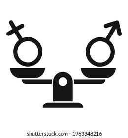 Gender equal rights icon. Simple illustration of Gender equal rights vector icon for web design isolated on white background