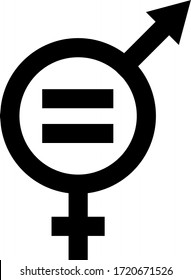 Icono de vector de signo igual de género.