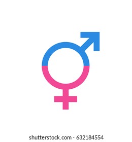 Gender equal sign vector icon. Men and women equal concept icon.