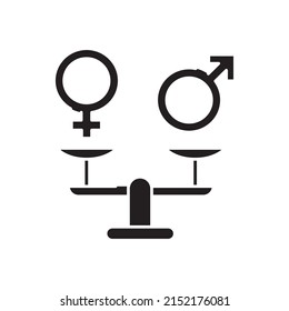 Gender equality color line icon. Women's rights. Corporate social responsibility. Sustainable Development Goals. SDG color sign. Pictogram for ad, web, mobile app