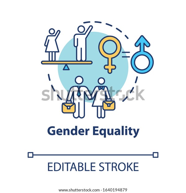 Gender Equality Concept Icon Sex Discrimination Stock Vector Royalty
