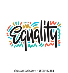 Gender Equality Concept Icon. Equality Vector Illustration.
