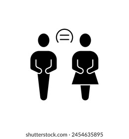 gender equality concept line icon. Simple element illustration. gender equality concept outline symbol design.