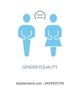 gender equality concept line icon. Simple element illustration. gender equality concept outline symbol design.