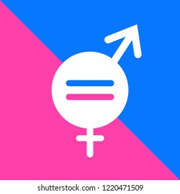 Gender Equality concept. Pink and blue male and female logos. 