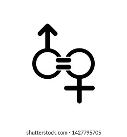 Gender equality. EPS10 vector icon.