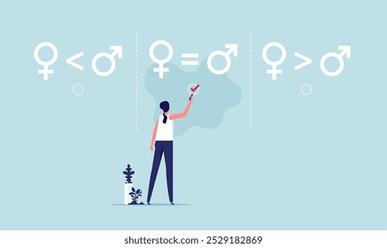 Igualdad de género, igualdad de trato entre hombres y mujeres en la sociedad empresarial. Equilibrio conceptual en la igualdad de oportunidades entre hombres y mujeres. oportunidades justas para diferentes géneros