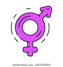 gender equality feminism woman line icon vector. gender equality feminism woman sign. isolated symbol illustration