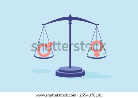 Gender equality flat style illustration vector design